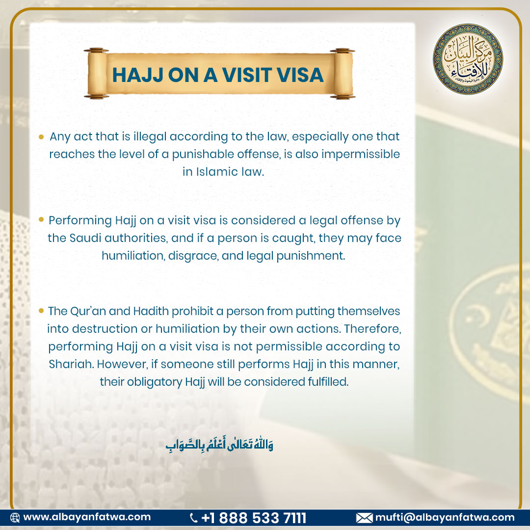 Hajj on a Visit Visa English
