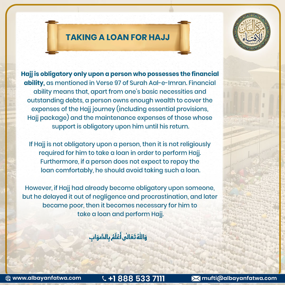 Taking a Loan for Hajj English